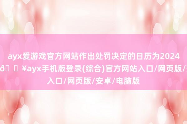 ayx爱游戏官方网站作出处罚决定的日历为2024年4月23日-🔥ayx手机版登录(综合)官方网站入口/网页版/安卓/电脑版