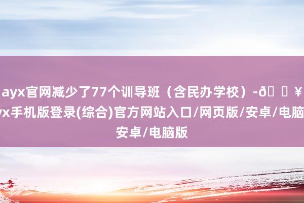 ayx官网减少了77个训导班（含民办学校）-🔥ayx手机版登录(综合)官方网站入口/网页版/安卓/电脑版