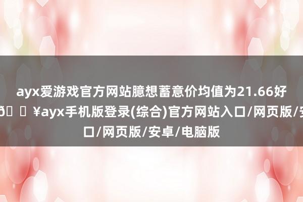 ayx爱游戏官方网站臆想蓄意价均值为21.66好意思元/股-🔥ayx手机版登录(综合)官方网站入口/网页版/安卓/电脑版